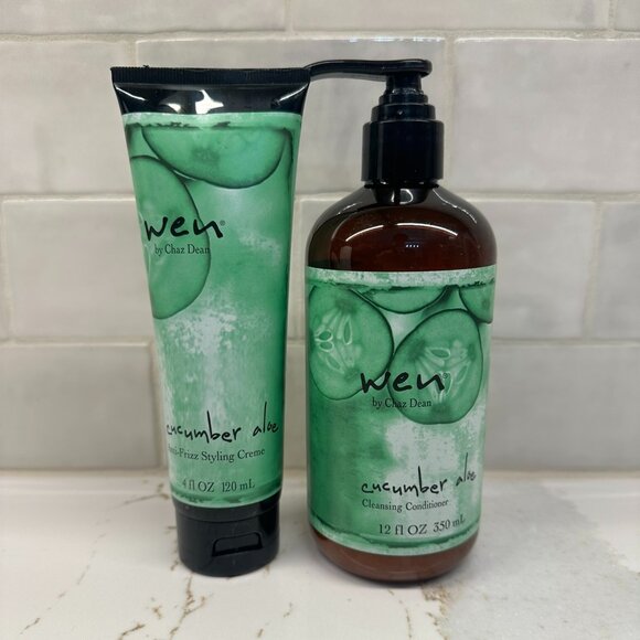 NEW! WEN CUCUMBER ALOE Cleansing Conditioner 12oz & Styling Creme 4oz SET